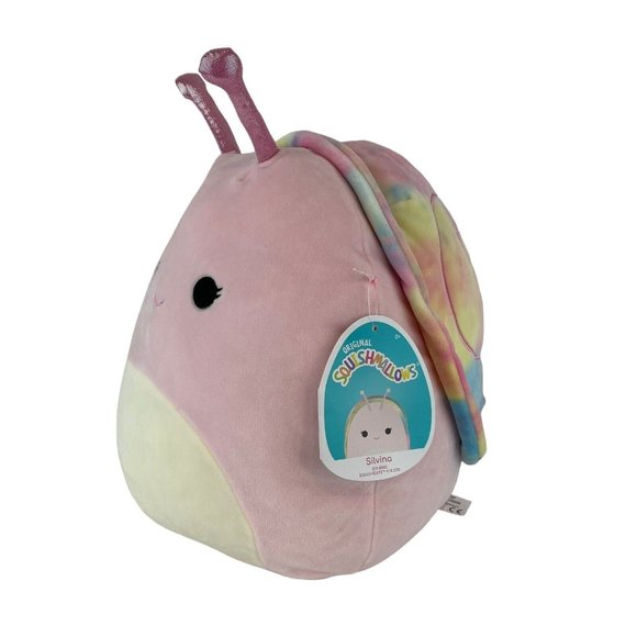 Squishmallow Silvina 12" Pink Snail Plush Kellytoy Stuffed Toy NEW - Picture 1 of 10
